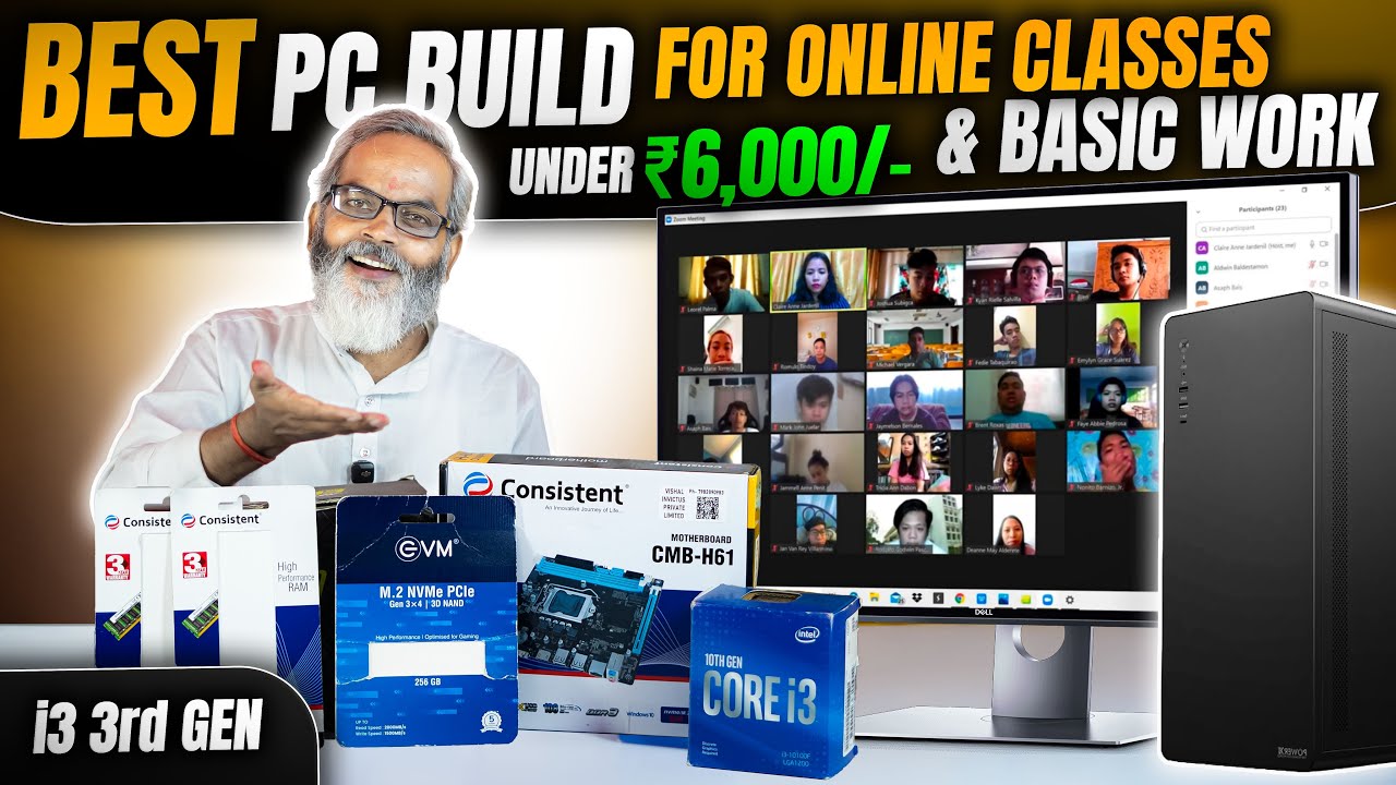 Under ₹6,000/- 🔥 Best PC Build for Online Classes & Basic Work ⚡ i3 3rd ...