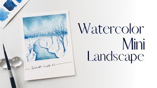 Paint this EASY mini landscape in under 10 minutes | EP.1 Mini painting series for beginners