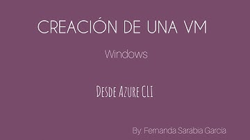 Crear una VM Windows desde Azure CLI