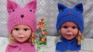 🐰How To Knit a Cute Bunny Rabbit Hat! Step-by-step tutorial ✨🌷#knithat #diy