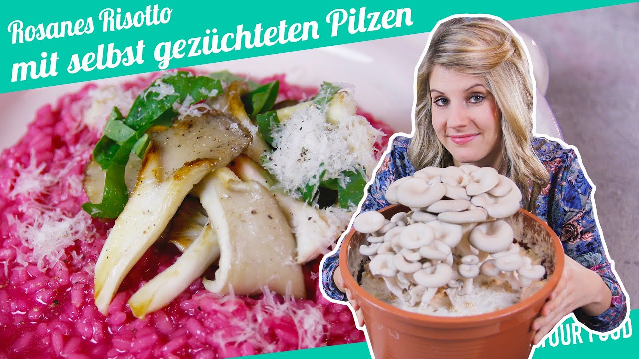 Rosa Risotto mit selbst gezüchteten Pilzen | Felicitas Then | Pimp Your Food