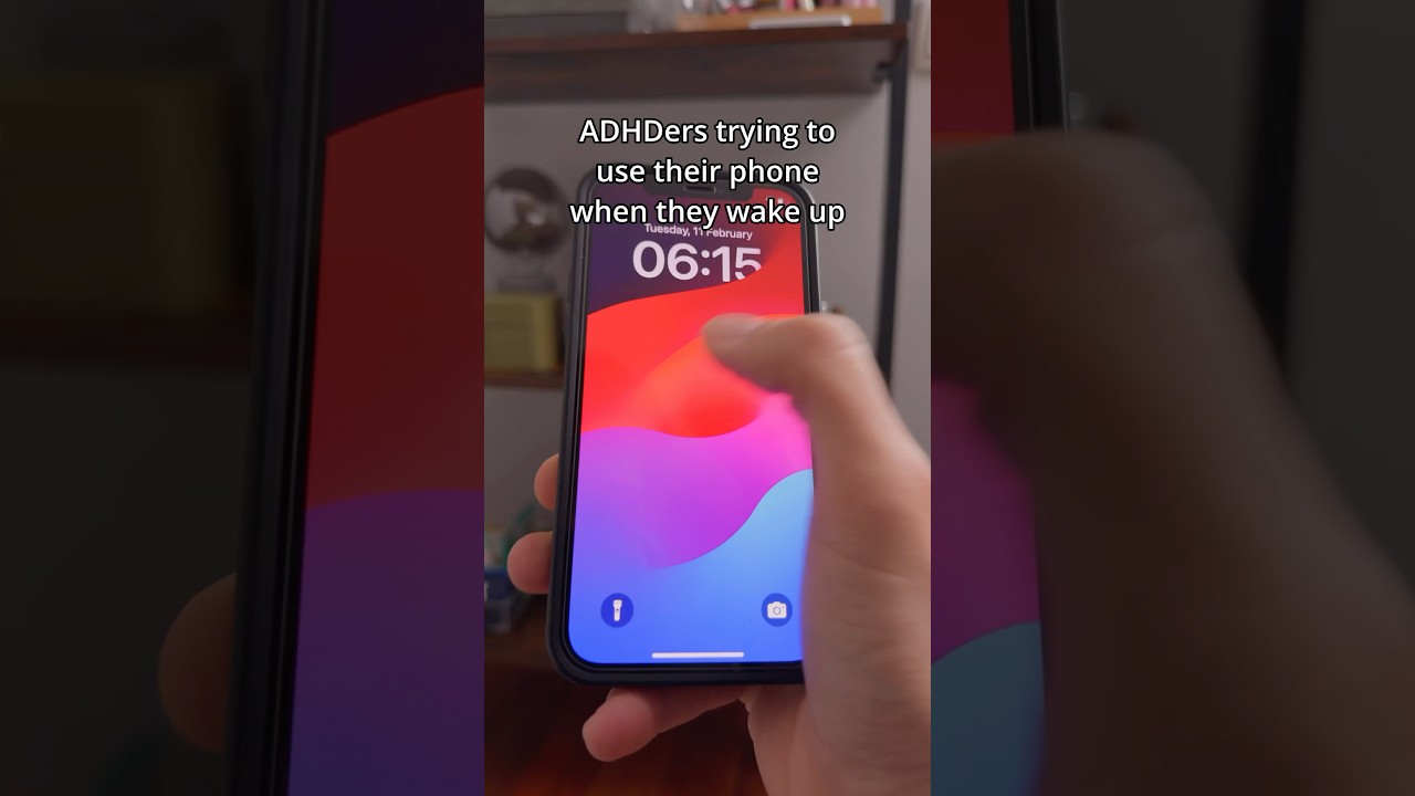ADHDers trying to use their phone when they wake up