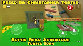 Super Bear Adventure gameplay walkthrough/Turtle  Town/Dr Christopher Turtle freed/Speedrun screenshot 2