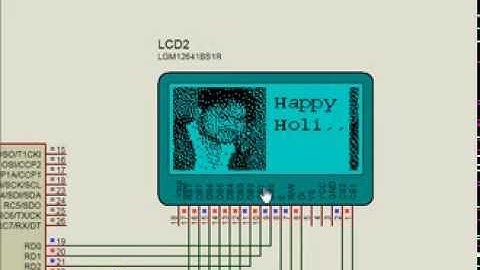 Graphics LCD interfacing with PIC controller Happy Holi...:)