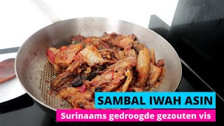 Sambal Goreng Iwah Asin Surinaamse Gedroogde Gezouten Visaidasmore