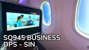 SQ945 Singapore Airlines Business Class Bali DPS Airport to Singapore Flight Review July 2025