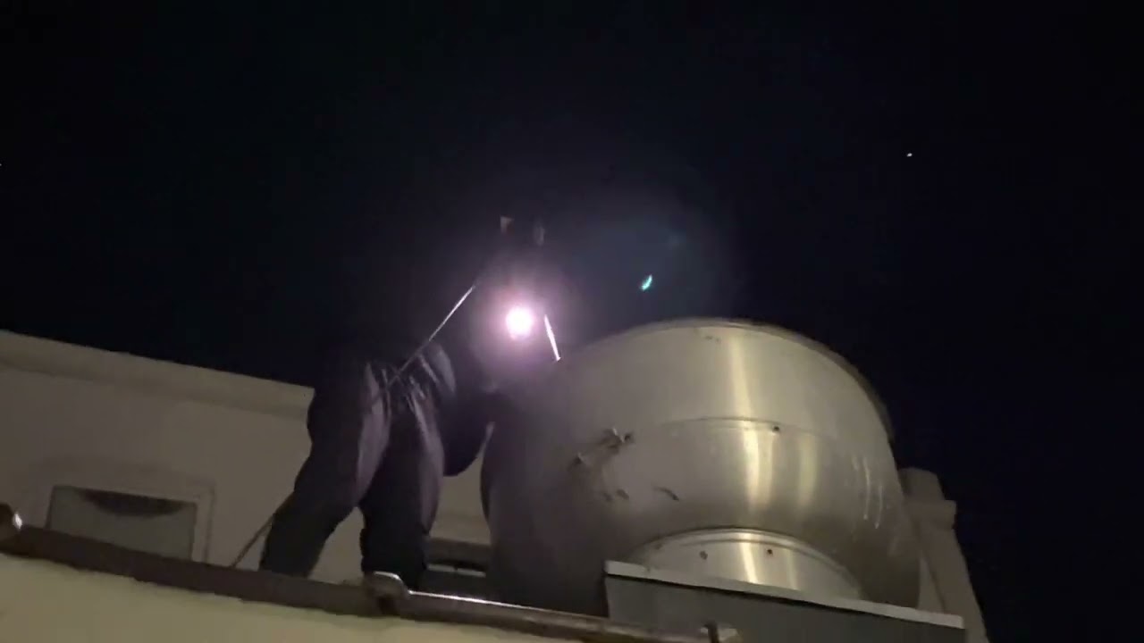 Range hood cleaning.