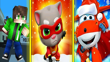 Super Wings : Jett Run VS Subway Talking Tom Hero Dash VS Subway Alien Run Ultimate Hero Gameplay