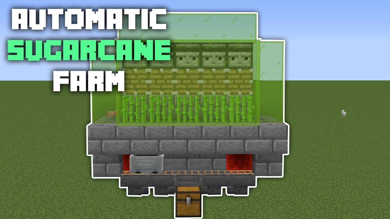 Minecraft: Automatic Sugar Cane Farm Tutorial [20.206-20.207]