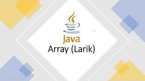 Pengenalan array 1 Dimensi