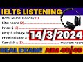 IELTS Listening Practice Test 2024 with Answers - 14/3/2024