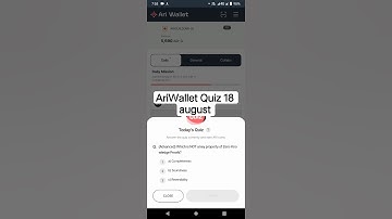 AriWallet Quiz answers | Ari Wallet today daily Quiz answers | 18 august 2025| #dailyquiz #ariwallet