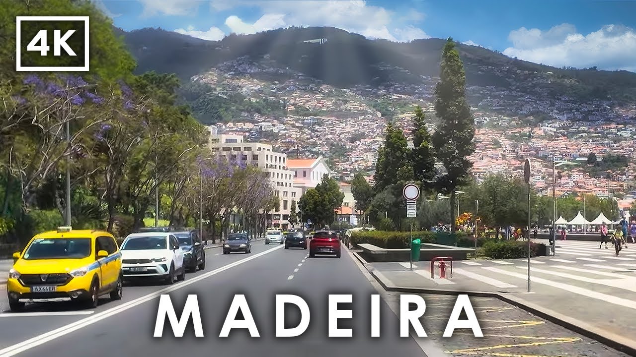 4K Поездка по городу Фуншал 🇵🇹 | Живописное путешествие по Мадейре, Португалия