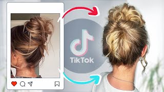 TikTok Viral Messy Bun - Does it work for Wavy Hair