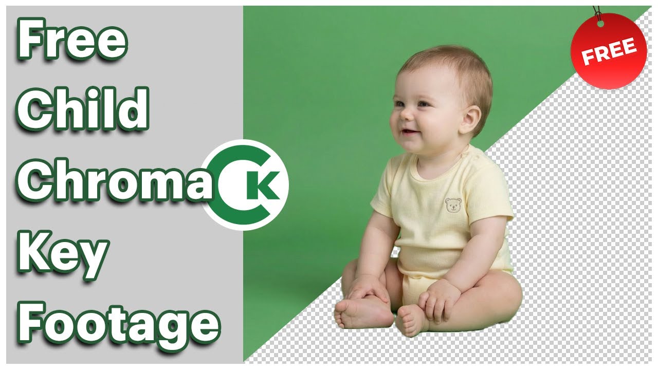 Free Child Chroma Key Footage | Baby Green Screen Video