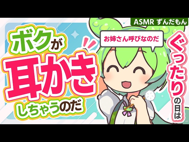 【ASMR】【お姉さん呼びver】夏バテで動けないお姉さんに、ずんだもんが耳かきしちゃうのだ【耳かき・綿棒・梵天】【ずんだもん】Ear Cleaning,Relax,Sleep,Binaural