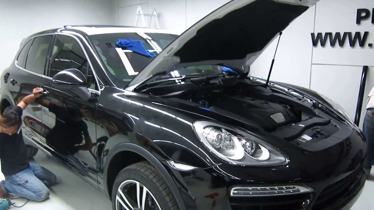Glossy Black Premium Porsche Cayenne Wrap Car by Tony Wrap YouTube