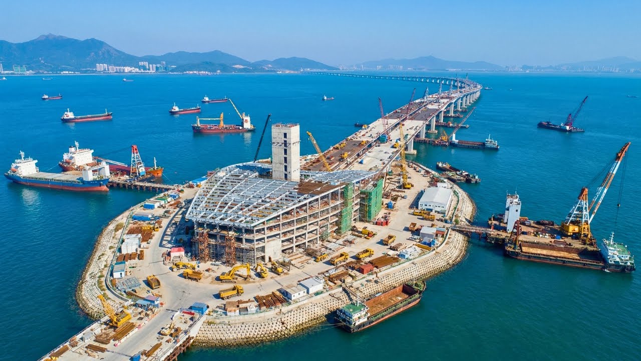 Inside China's $20B Mega Bridge: How They Built the World's Longest Sea Bridge!