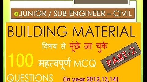 Building Material MCQ-Part-2