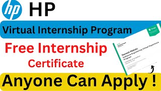 HP Virtual Internship Program | HP Internship 2022 | Free Internship Certificate
