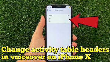 How to change activity table headers in voice over on iPhone X