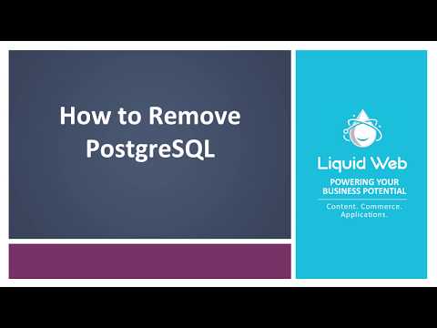 How To Remove PostgreSQL