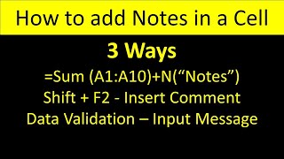 Unlocking Excel's Hidden Feature: Adding Notes & Comments
