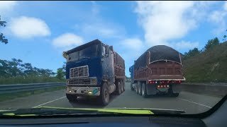 Loaded cabover going down the must dangerous toll in Jamaica sweet Jakes brake active.