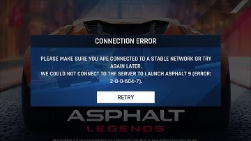 ASHPALT 9 CONNECTION ERROR - We could not connect to the server to launch ASPHALT - Fix
