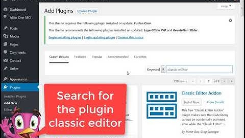 Wordpress 5.0 How to Disable Gutenberg Editor and Switch to the Old Classic Editor