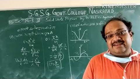 B.Sc.Pt.III, Band Theory of Solids III by Dr. Atul Kumar Agarwal