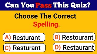 CAN YOU SCORE 20/20? 96% CANNOT: Commonly Misspelled English Words | Spelling Quiz #part 4