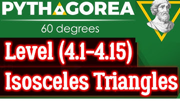 Pythagorea 60 degrees Level (4.1-4.15) Isosceles Triangles complete Solution