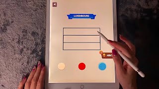 😴 Ipad ASMR - Painting Flags 🚩🏴‍☠️ (1) - Clicky Whispers / Mouth Sounds