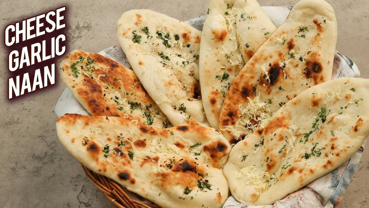 Cheese Garlic Naan | Cheesy Garlic Naan Without Tandoor | Dhaba Style ...