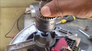 HOW TO FIT A DRILL CHUCK TO A WASHER MOTOR