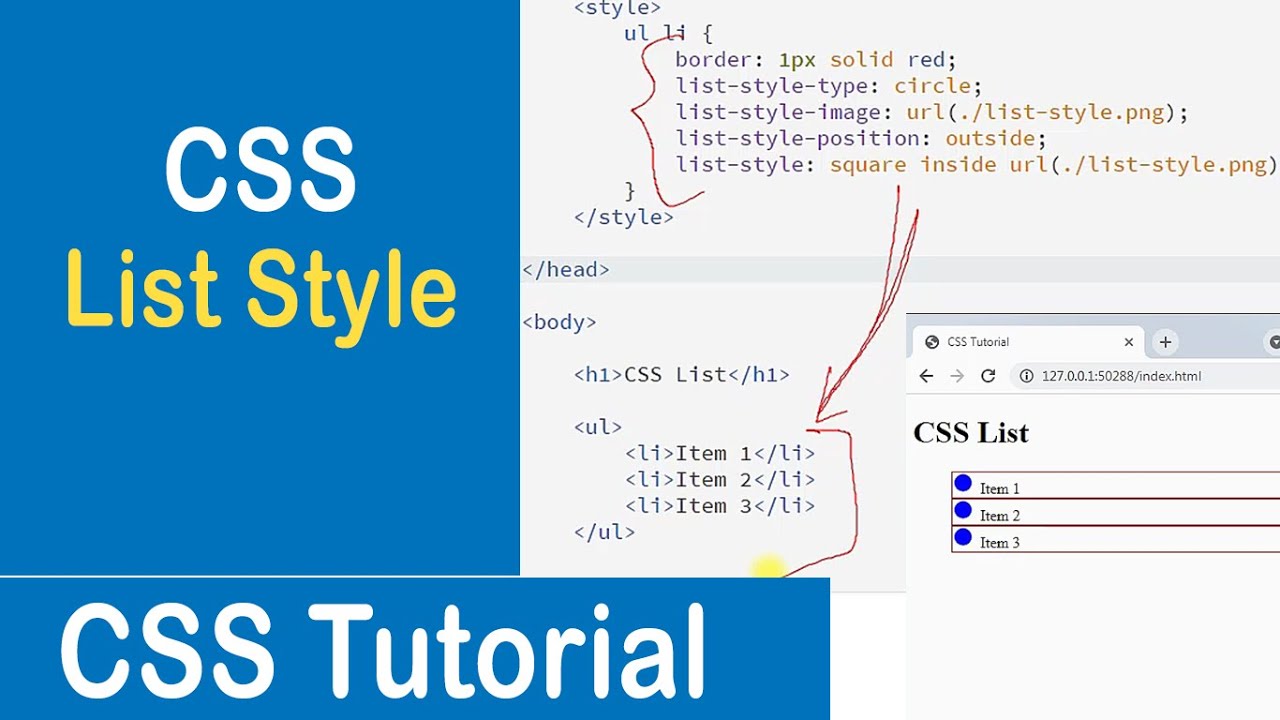 #20 CSS List Style | List Style Type | List Style Image | List Style ...