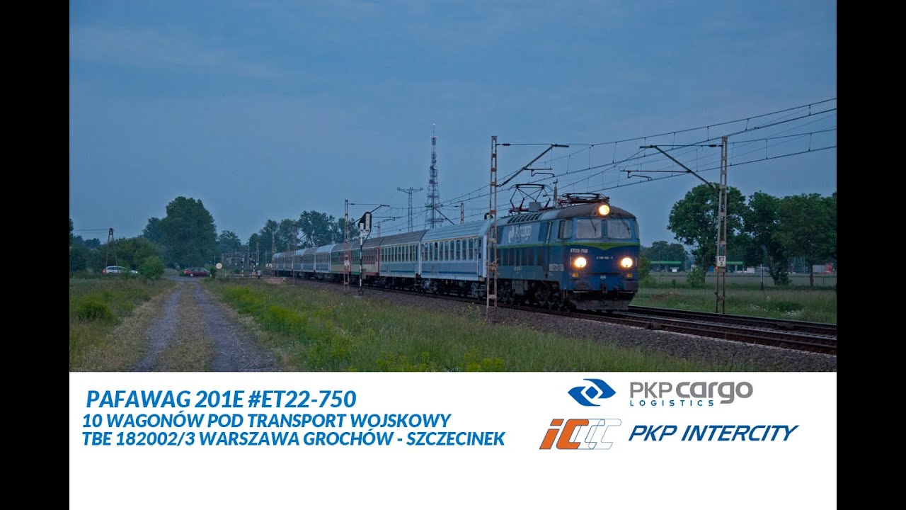 ET22-750 z wagonami pod Transport Wojskowy | Łowicz 29/05/2015