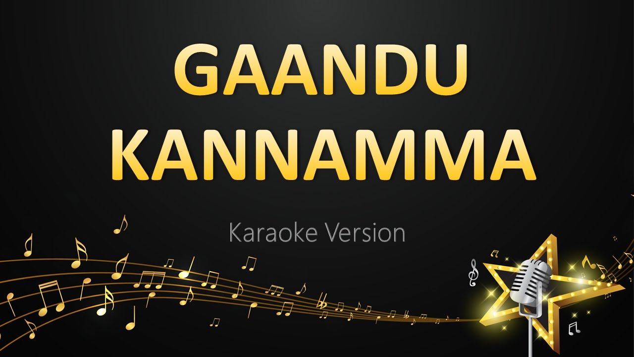 Gaandu Kannamma Vivek  Mervin Karaoke Version