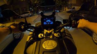 VOGE DS525X Night Ride POV + GPS navigation