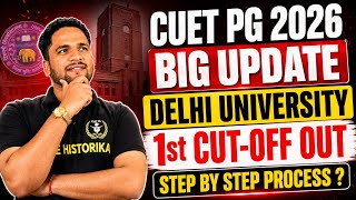 DU PG 2026 1st Cutoff Released 🚨 | Subject Wise Cutoff List | DU PG Counselling | The Historika