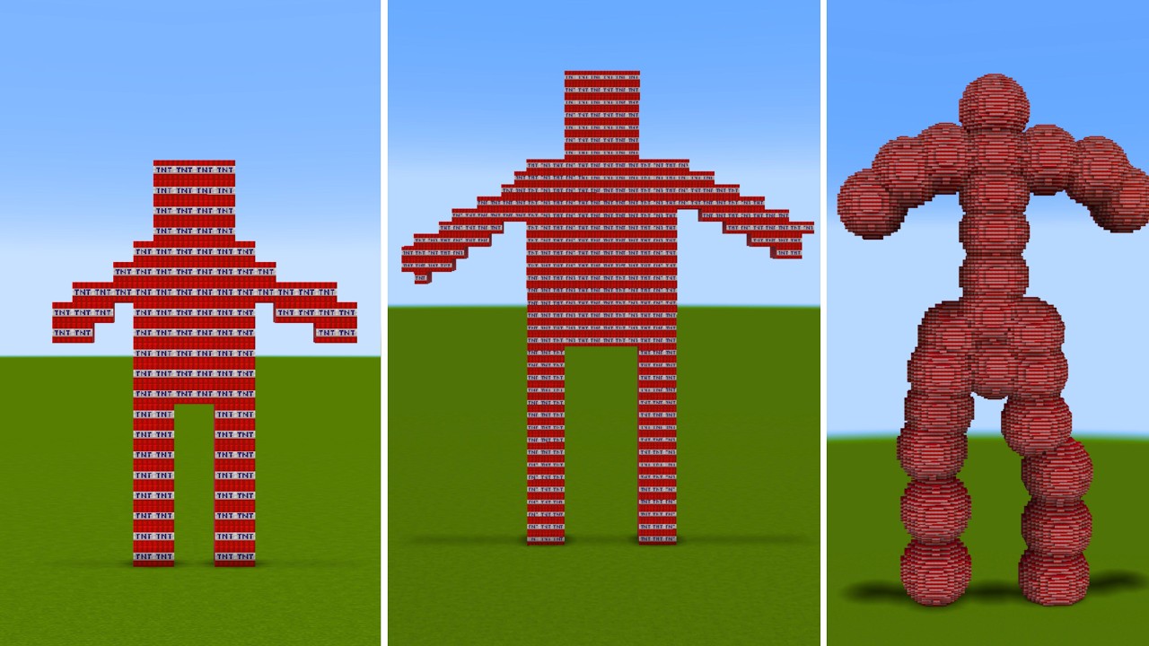 1.000 TNT vs 10.000 TNT vs 100.000.000 TNT #minecraft