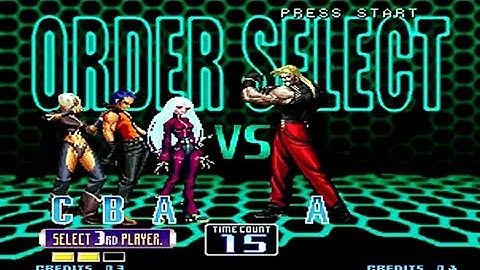 kof 2002 fight RUGAL, TAKUMA, YURI VS MATURE, IORI, VICE