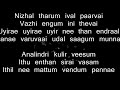 3 moonu  nee partha instrumental  karaoke with lyrics