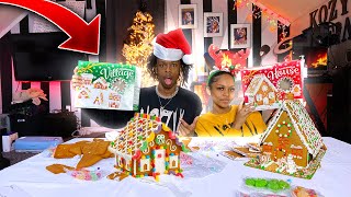 BOYFRIEND VS. GIRLFRIEND GINGERBREAD HOUSE CONTEST🎄❤️ | VLOGMAS DAY 3