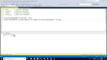 String data types in SQL