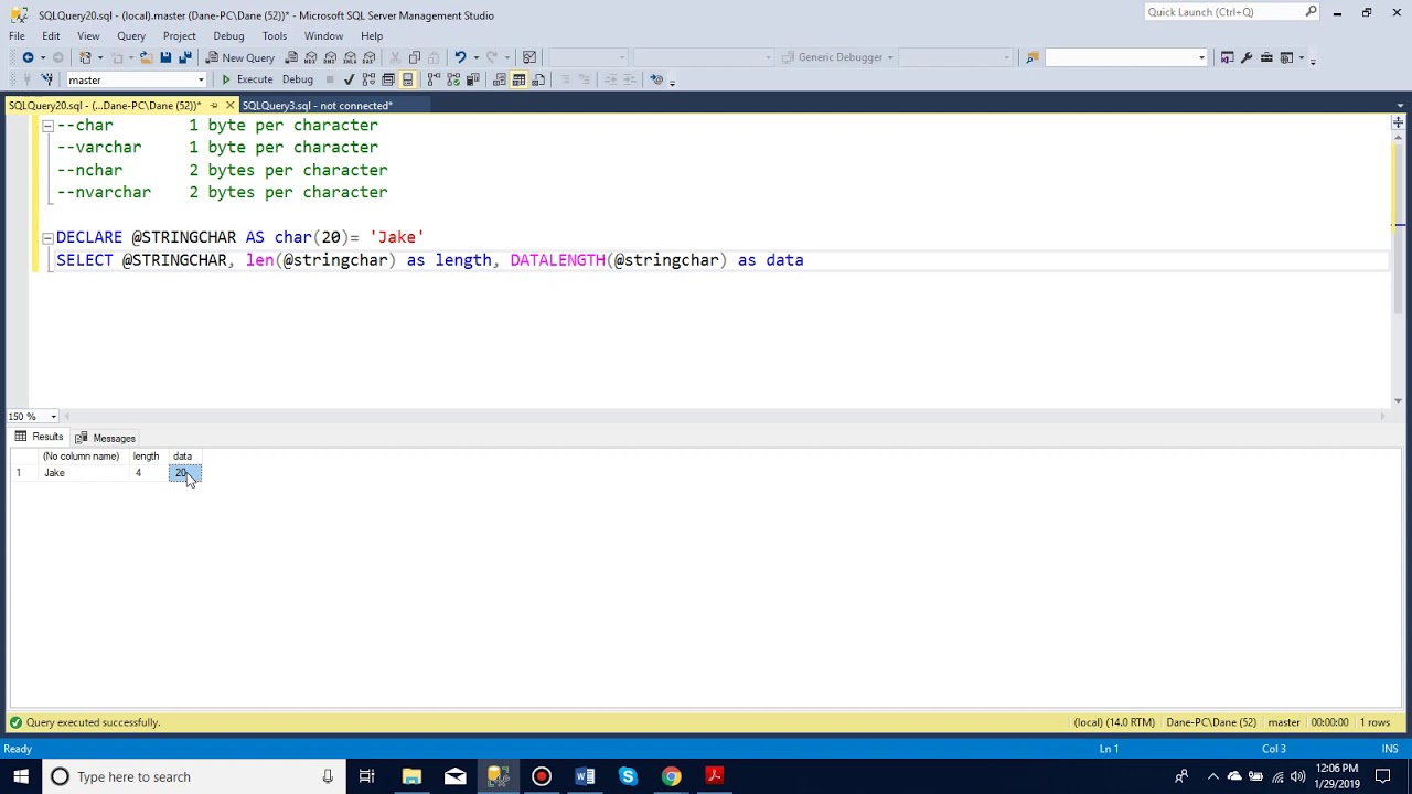 String data types in SQL - YouTube