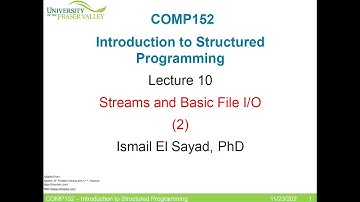 COMP 152 Introduction to Structured Programming  Lecture 10