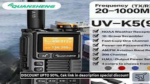 Quansheng UV-K6 Upgrade UV-K5 (99) Interphone 5W Air Band Radio Tyep C