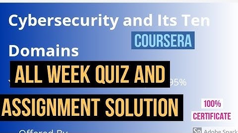 Cybersecurity and its ten domains all week quiz answer || Cybersecurity and Its Ten Domains answer